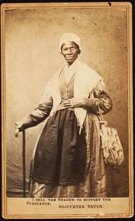Three-quarter length portrait of Sojourner Truth