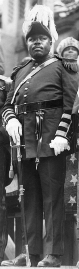 Marcus Garvey in full uniform